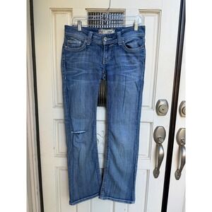 BKE Denim Stella‎ Womens Distressed 5-Pocket Regular Low Rise Blue Jeans Size 29